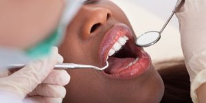 woman at the dentist