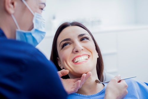 woman at the dentist