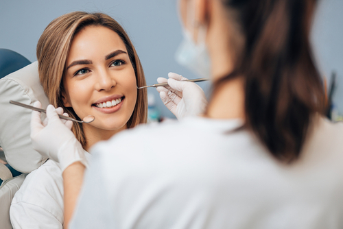 person at dentist