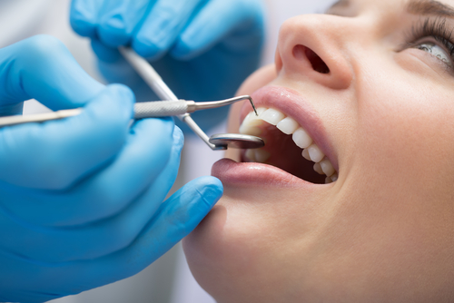 woman at dentist