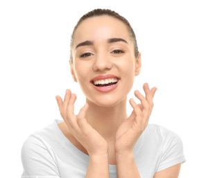 woman smiling
