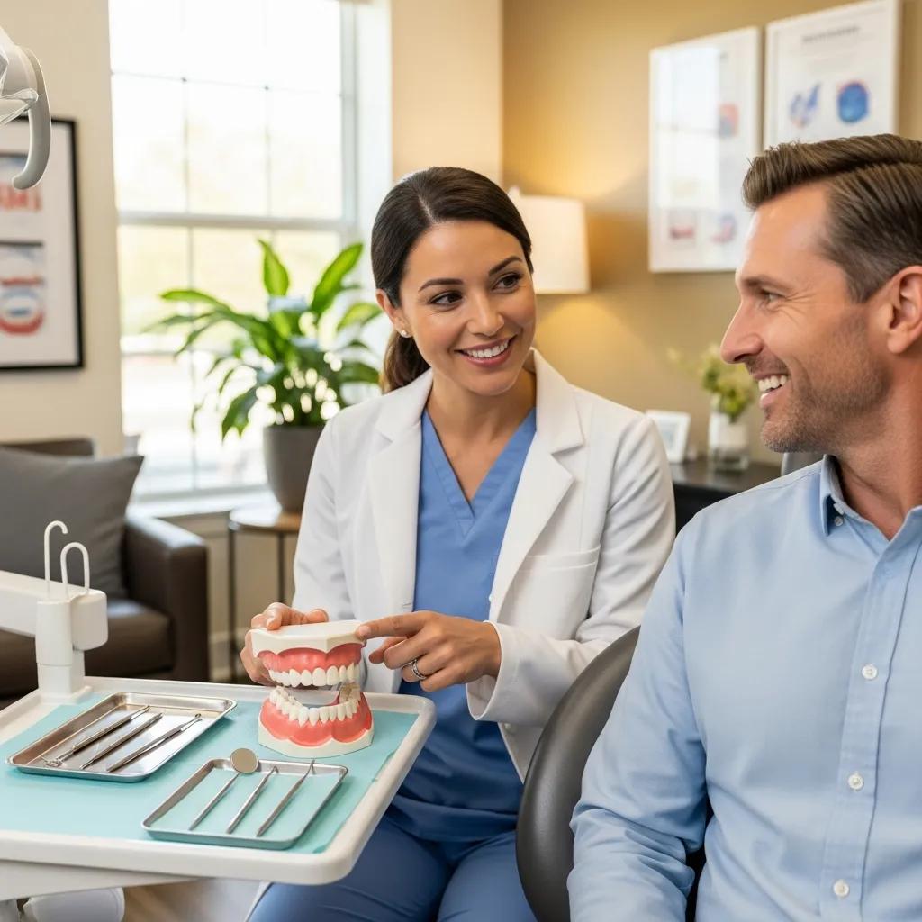 smiling-patient-in-a-dental-office-discussing-full-mouth-reconstruction-with-a-dentist