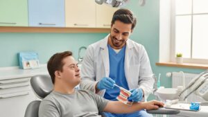 compassionate-dentist-providing-specialized-care-to-a-disabled-patient-in-a-welcoming-dental-practice