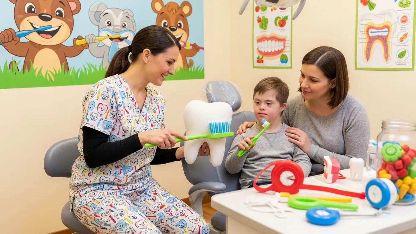 child-learning-oral-hygiene-with-a-pediatric-dentist-illustrating-the-benefits-of-early-dental-visits